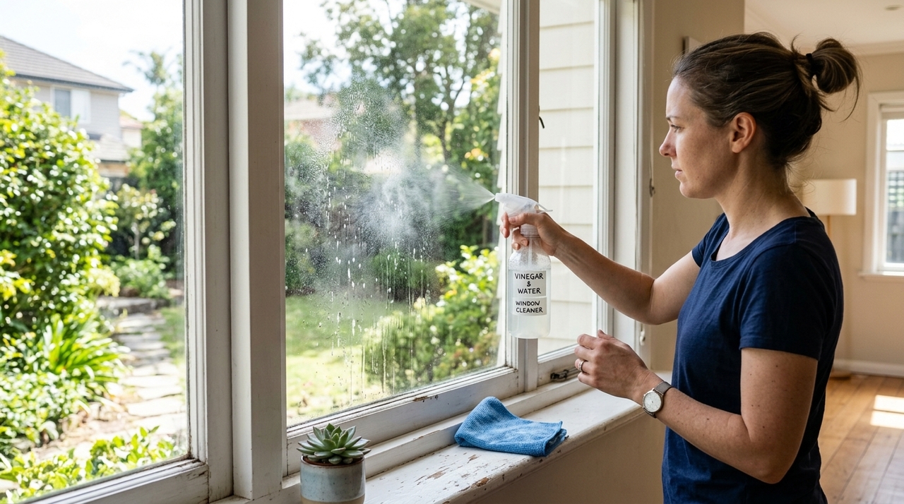 Recomenda-se aos proprietários de casas que borrifem vinagre nas janelas. Por quê? O vinagre branco de álcool se tornou popular porque funciona, é acessível e fácil de usar.