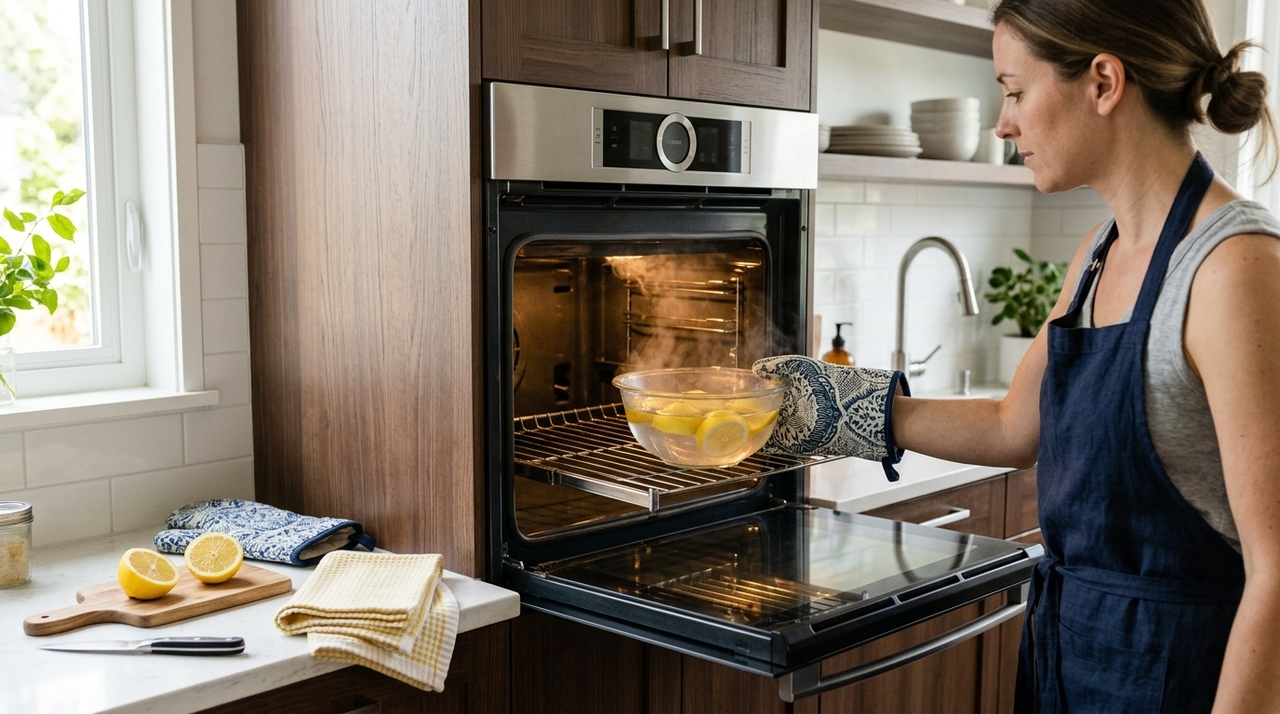 Adicione água com limão no interior do forno antes de usar: um método inteligente para facilitar a limpeza depois