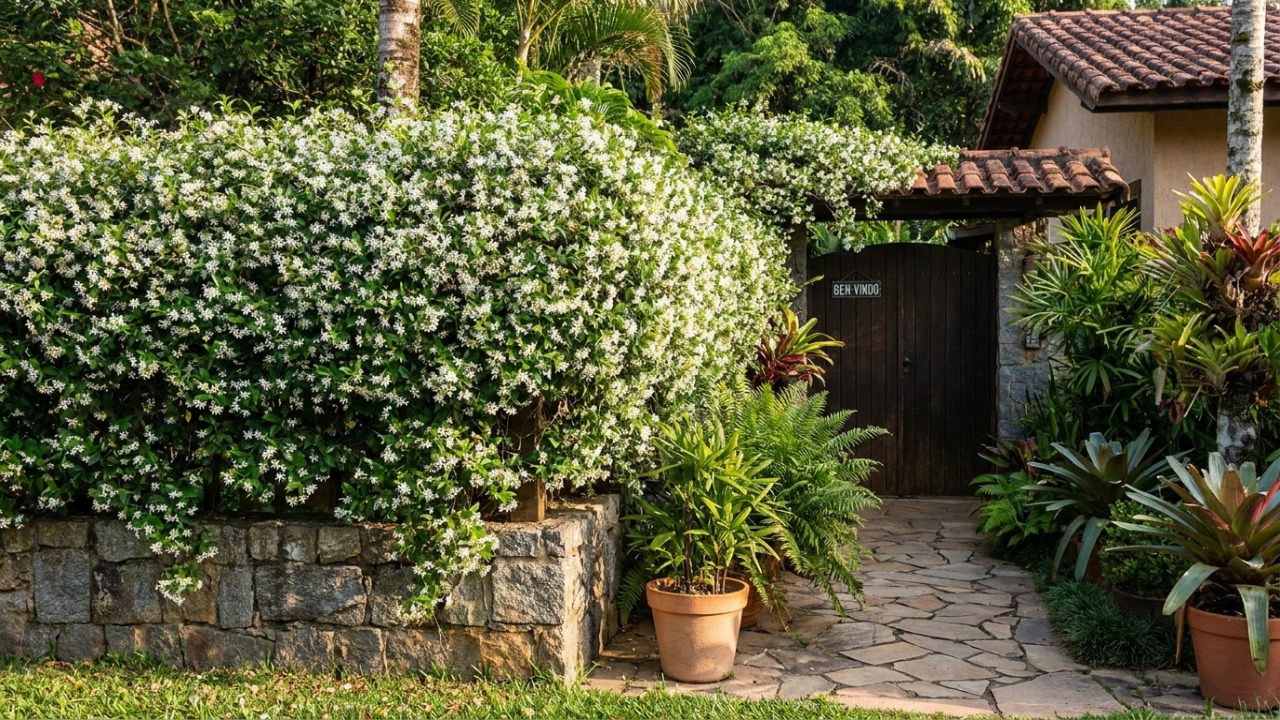 A planta que serve de cerca viva, fecha o muro rapidinho e ainda perfuma o jardim