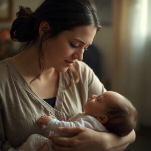 lucid origin make the image of a mother in honor of mother s day. a young mother and taking c 0
