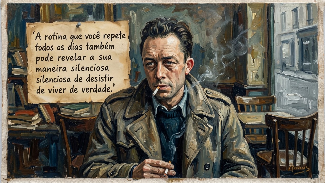 O Mito de Sísifo ilustra o cansaço do trabalhador contemporâneo preso em jornadas repetitivas e sem um propósito real. – Imagem gerada por IA