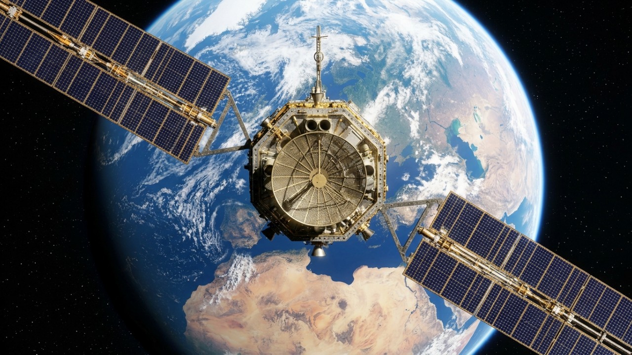 Estudos apontam que satélites russos em órbita causam interferências severas na rede global. – Imagem gerada por IA