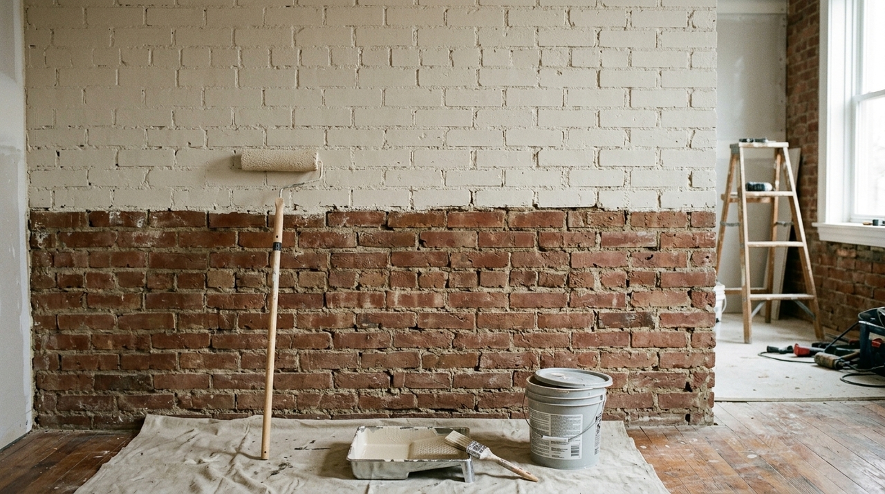 Como pintar uma parede de tijolo aparente e renovar uma sala, varanda ou área externa sem fazer reboco A preparação começa com limpeza minuciosa, removendo poeira, fuligem e resíduos de argamassa.
