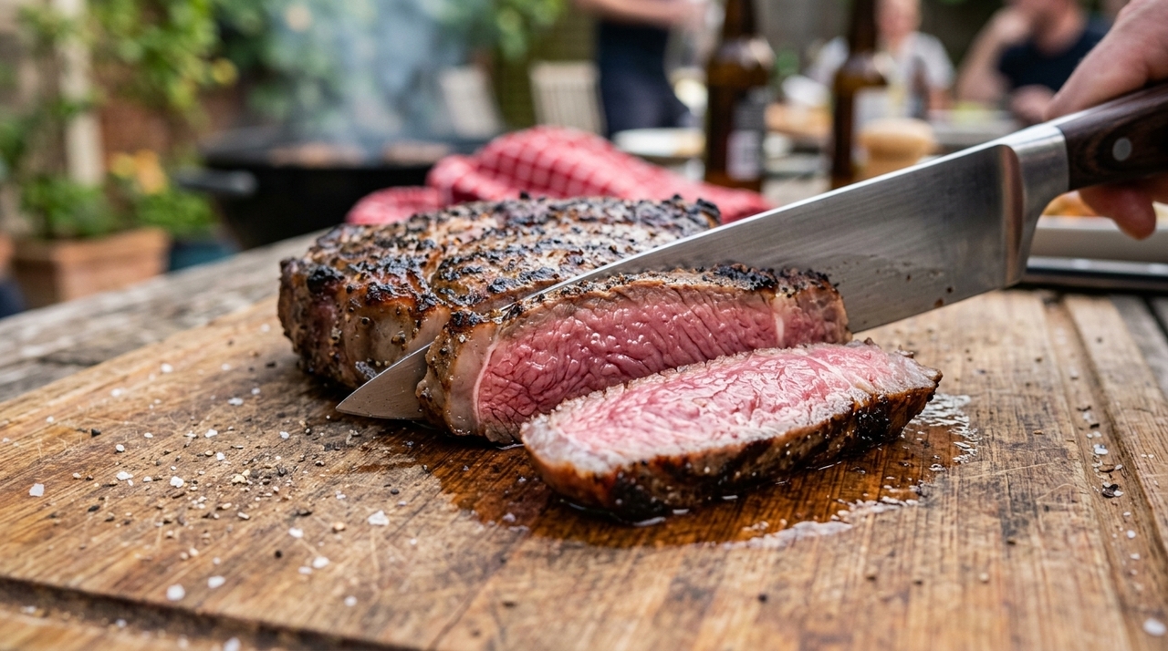 Os chefs concordam: “A carne grelhada mais suculenta não precisa de mais sal, mas sim de respeitar o tempo de repouso.” Quando a carne assada é cortada imediatamente, aquele caldo que deveria permanecer dentro dela escorre rápido.