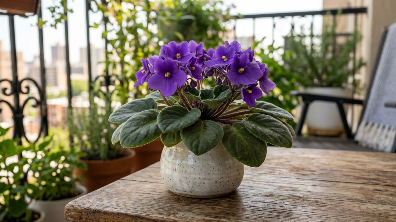 A planta africana que quase não dá trabalho e transforma a varanda com flores coloridas Descubra como cultivar violetas vibrantes em espaços reduzidos com cuidados simples. – Imagem gerada por IA