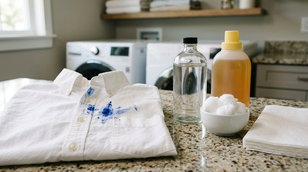 O método caseiro mais usado combina dois ingredientes comuns: álcool comum (ou álcool em gel fluido) e detergente neutro.
