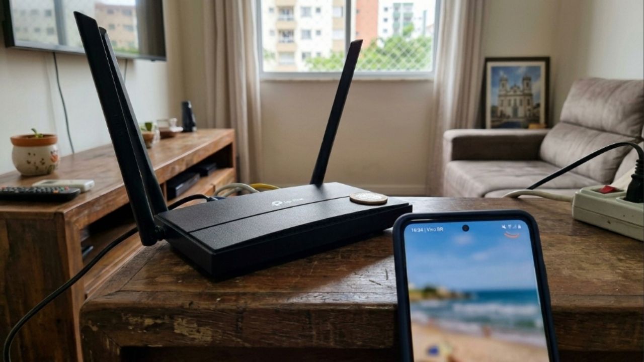 Coloque uma moeda em cima do roteador Wi-Fi: Para que serve e por que recomendam fazer isso O posicionamento costuma pesar mais no resultado.