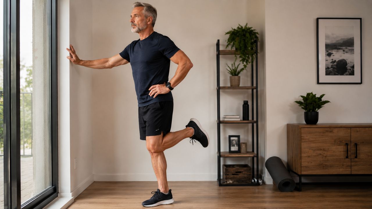 A elevação de panturrilha fortalece os tornozelos, de modo que ações cotidianas como caminhar ou manter o equilíbrio continuem fáceis após os 50 anos Evolua o exercício de forma gradual e segura, respeitando seus limites para evitar lesões.