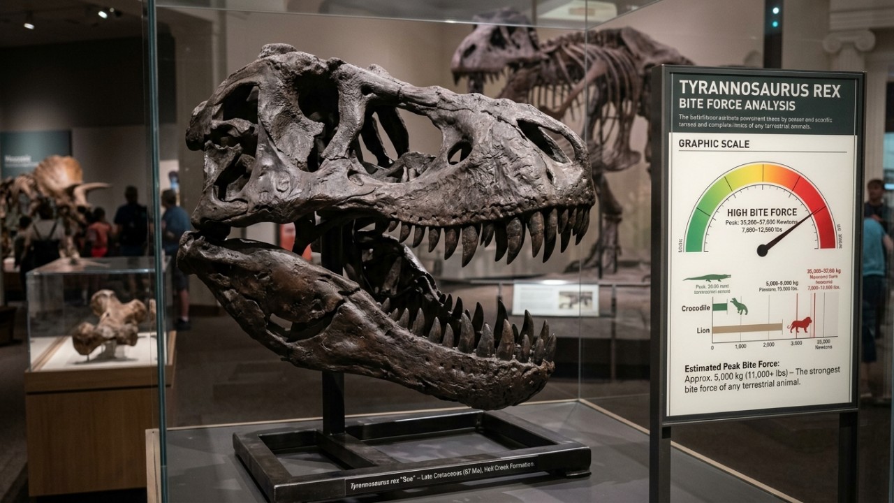 A redução dos braços nos dinossauros terópodes foi uma adaptação evolutiva que priorizou o fortalecimento do crânio para a caça. – Imagem gerada por IA