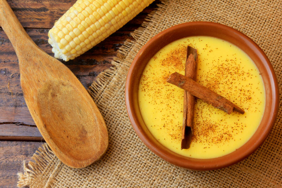 Curau de milho delicioso
