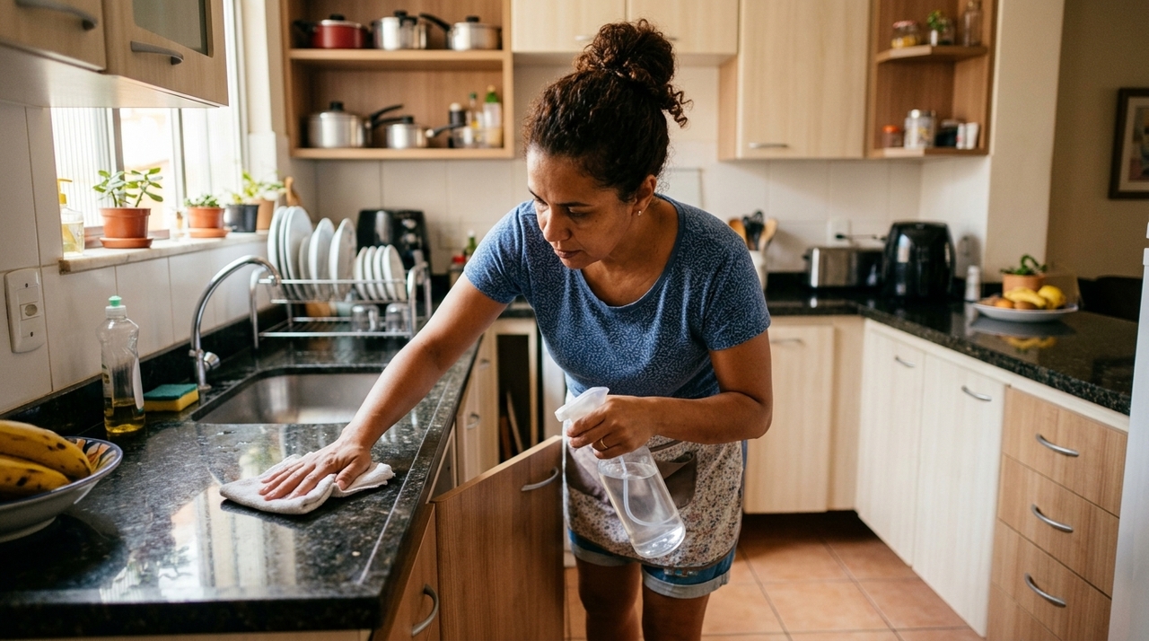 Álcool comum e álcool de limpeza não são a mesma coisa: quais são as diferenças e como usá-los corretamente? Na rotina doméstica, o álcool 70% é o mais versátil, especialmente na desinfecção de pontos de contato, como maçanetas, interruptores e bancadas.