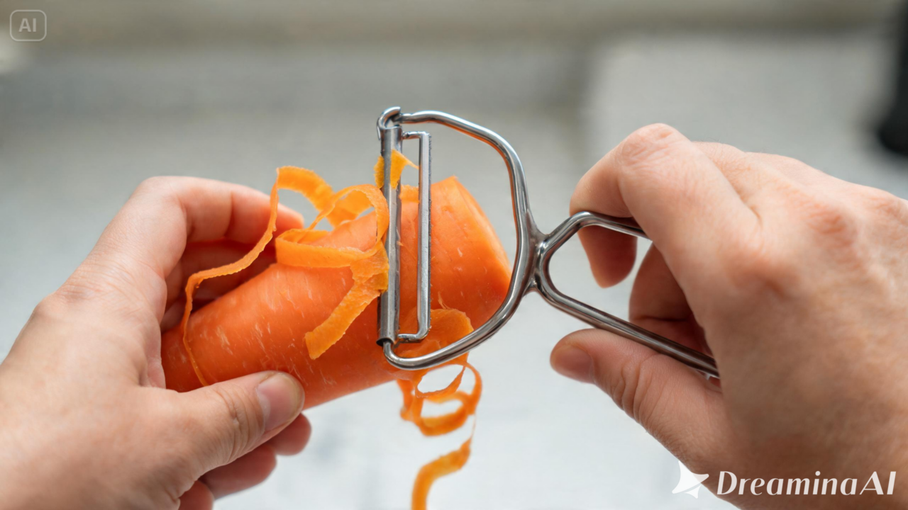 Um detalhe na forma de segurar o descascador faz diferença no resultado. Saiba como tornar o preparo dos alimentos mais prático.