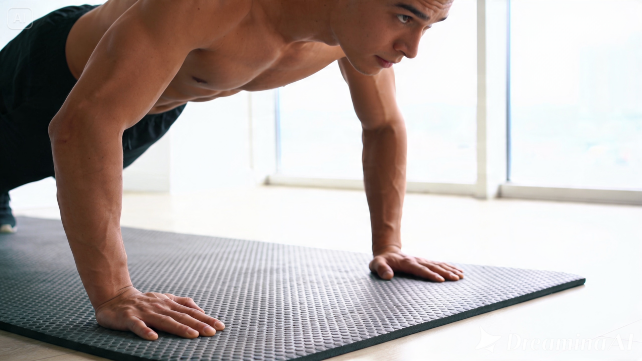 Aprenda a fazer flexões de braço corretamente, evitar erros comuns e acompanhar sua evolução física com um teste simples e eficaz