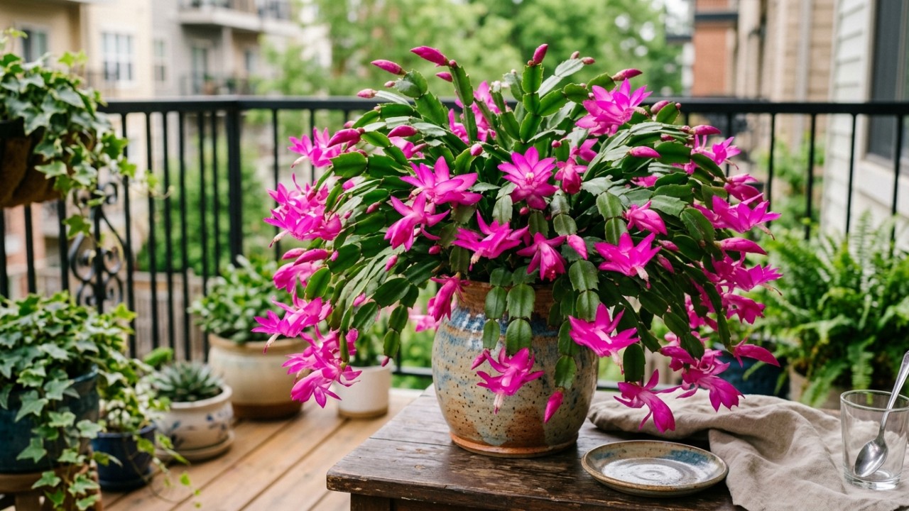 Cultive flores exuberantes em seu apartamento com cuidados simples e práticos. – Imagem gerada por IA