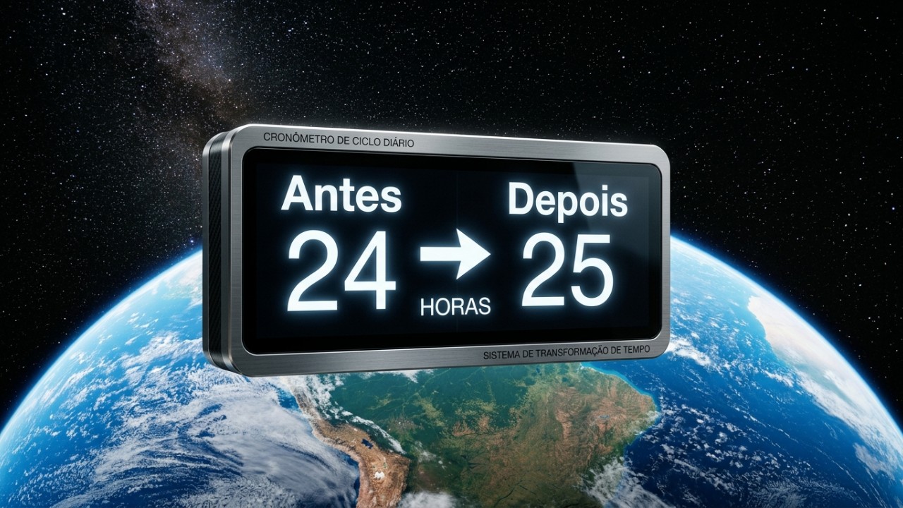 O movimento contínuo das marés oceânicas atua como um freio invisível no planeta. – Imagem gerada por IA