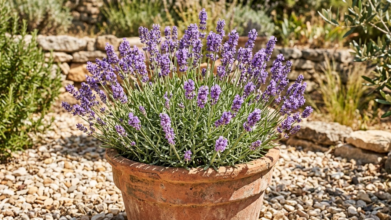 O segredo para manter a lavanda saudável é o equilíbrio entre iluminação natural direta e ambientes bem ventilados. – Imagem gerada por IA