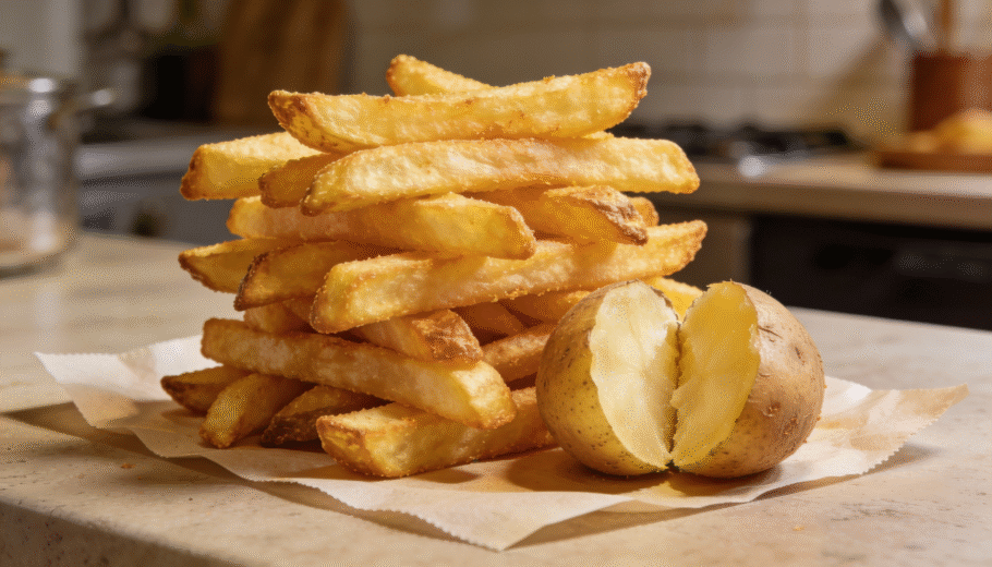 Cozinhas profissionais sabem que remover esse excesso de amido é fundamental para textura perfeitaOlhando além das batatas