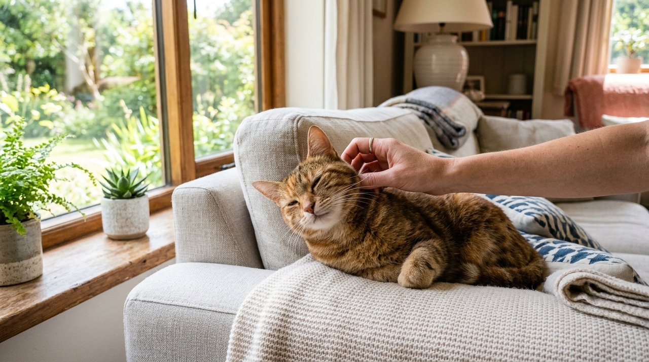 O contato físico com um gato cria uma sensação de conforto que ajuda o corpo e a mente a relaxarem.