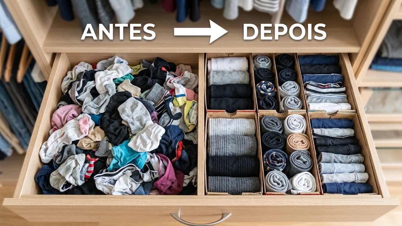 Manter as roupas visíveis e os itens frequentes ao alcance dos olhos otimiza o tempo e garante a organização do armário. – Imagem gerada por IA