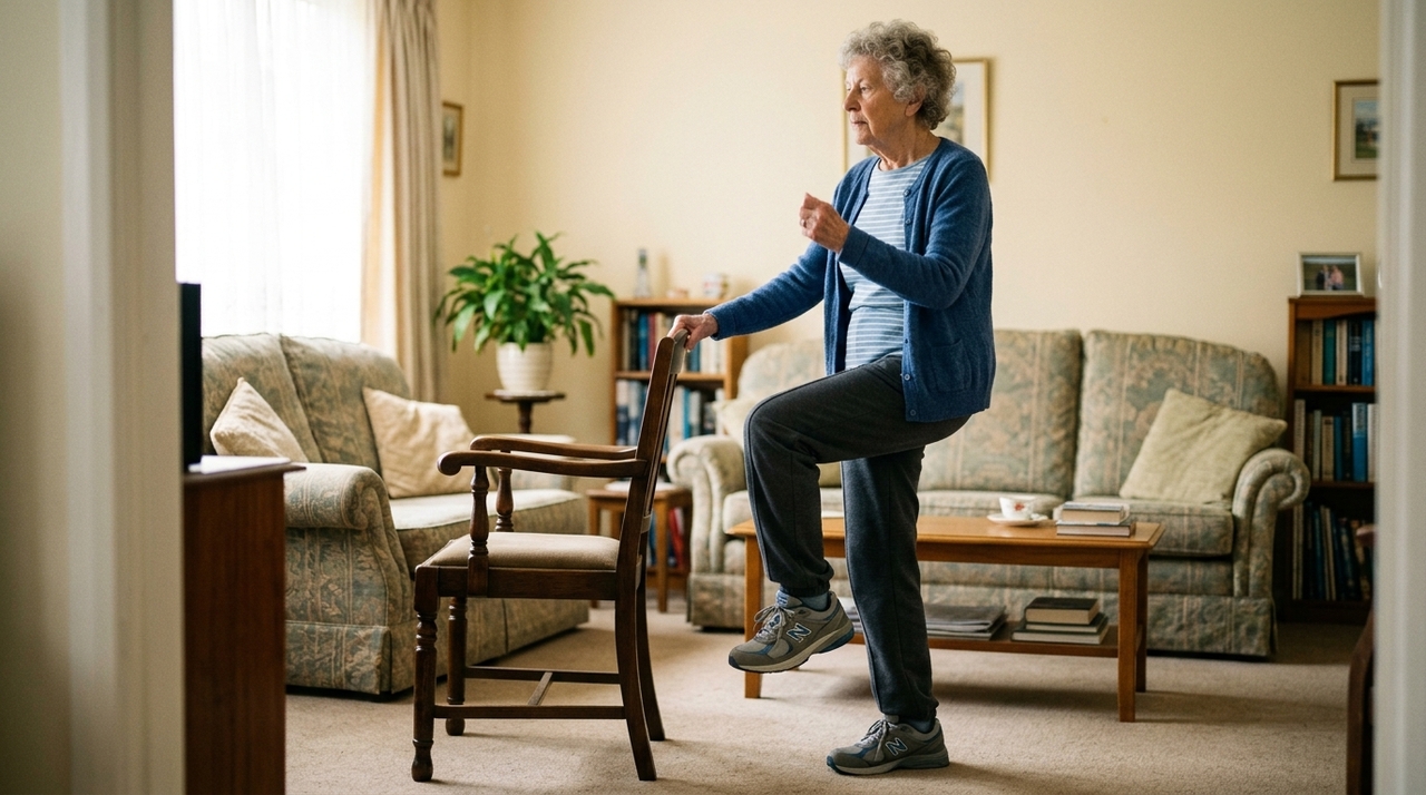 Adeus à corrida e ao salto: esse é o exercício ideal para quem tem mais de 60 anos e quer perder peso sem agredir os joelhos A marcha estacionária é indicada porque imita a caminhada, mas pode ser feita dentro de casa, com apoio por perto e sem necessidade de terreno irregular.