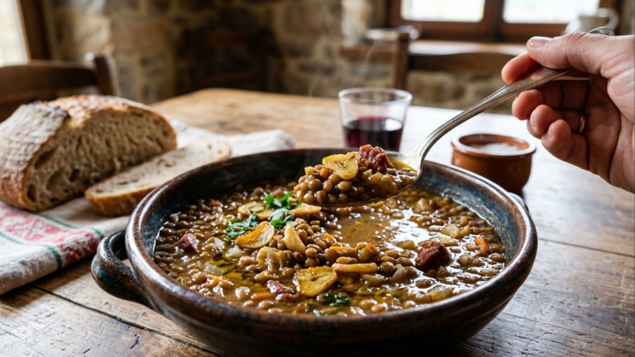 Os cozinheiros bascos concordam: “O segredo para fazer lentilhas perfeitas é refogar azeite, alho e um pouco de páprica.”