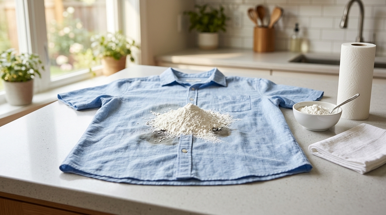 Descobrimos um truque genial para remover manchas de óleo das roupas