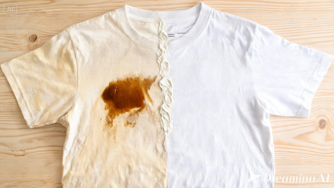 Adicionei 2 colheres de água oxigenada no bicarbonato de sódio e restaurei roupas que eu tinha dado como perdidas