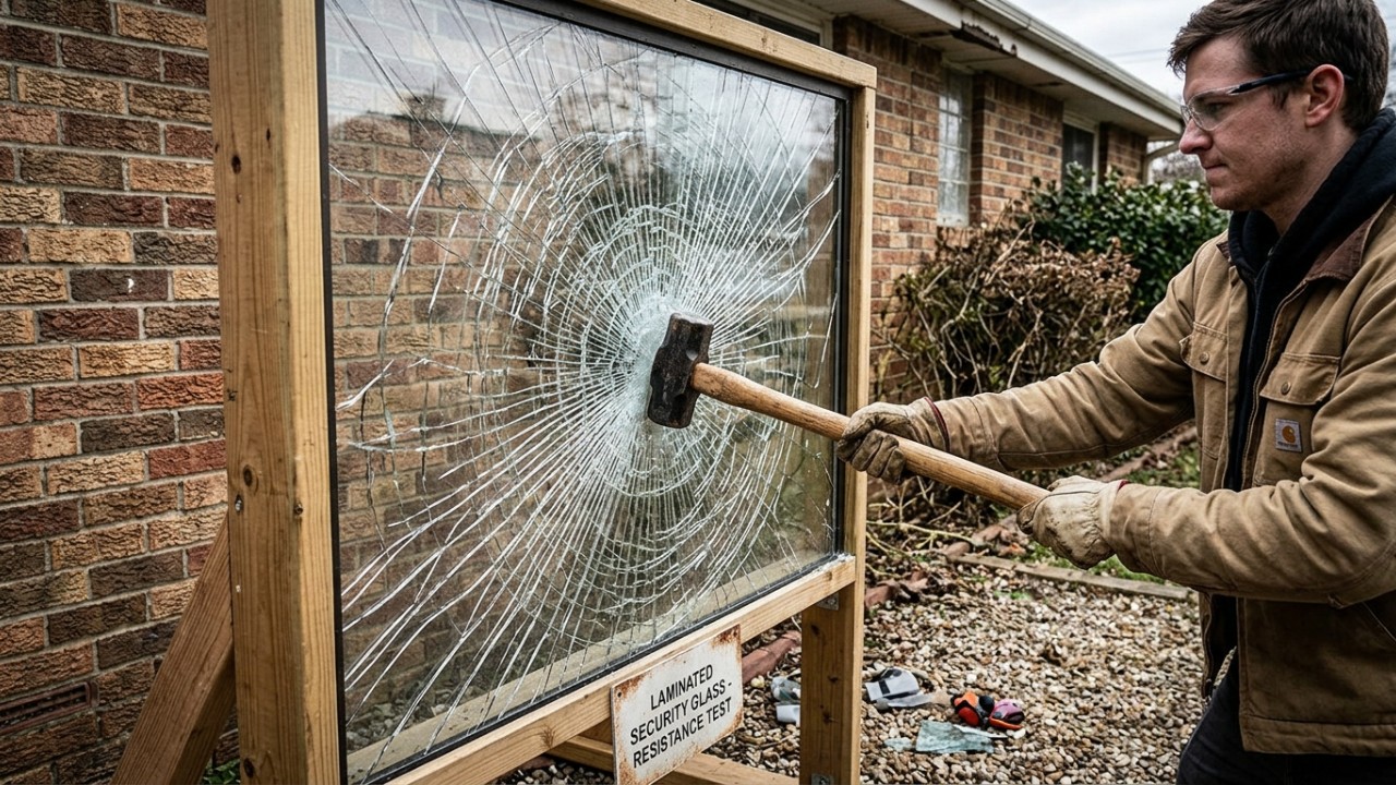 Tecnologias transparentes substituem as antigas proteções metálicas para garantir a segurança residencial com total discrição visual. – Imagem gerada por IA