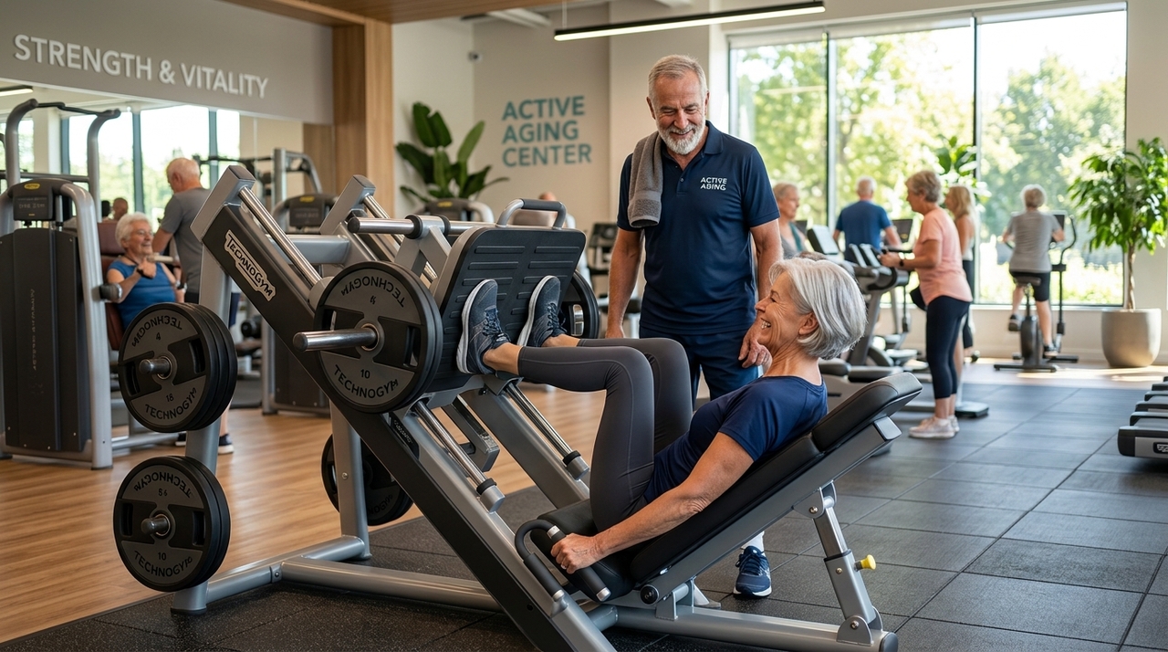 Após os 60 anos, ocorre perda gradual de fibras musculares e força, chamada sarcopenia, somada a mudanças hormonais e maior sensibilidade articular.