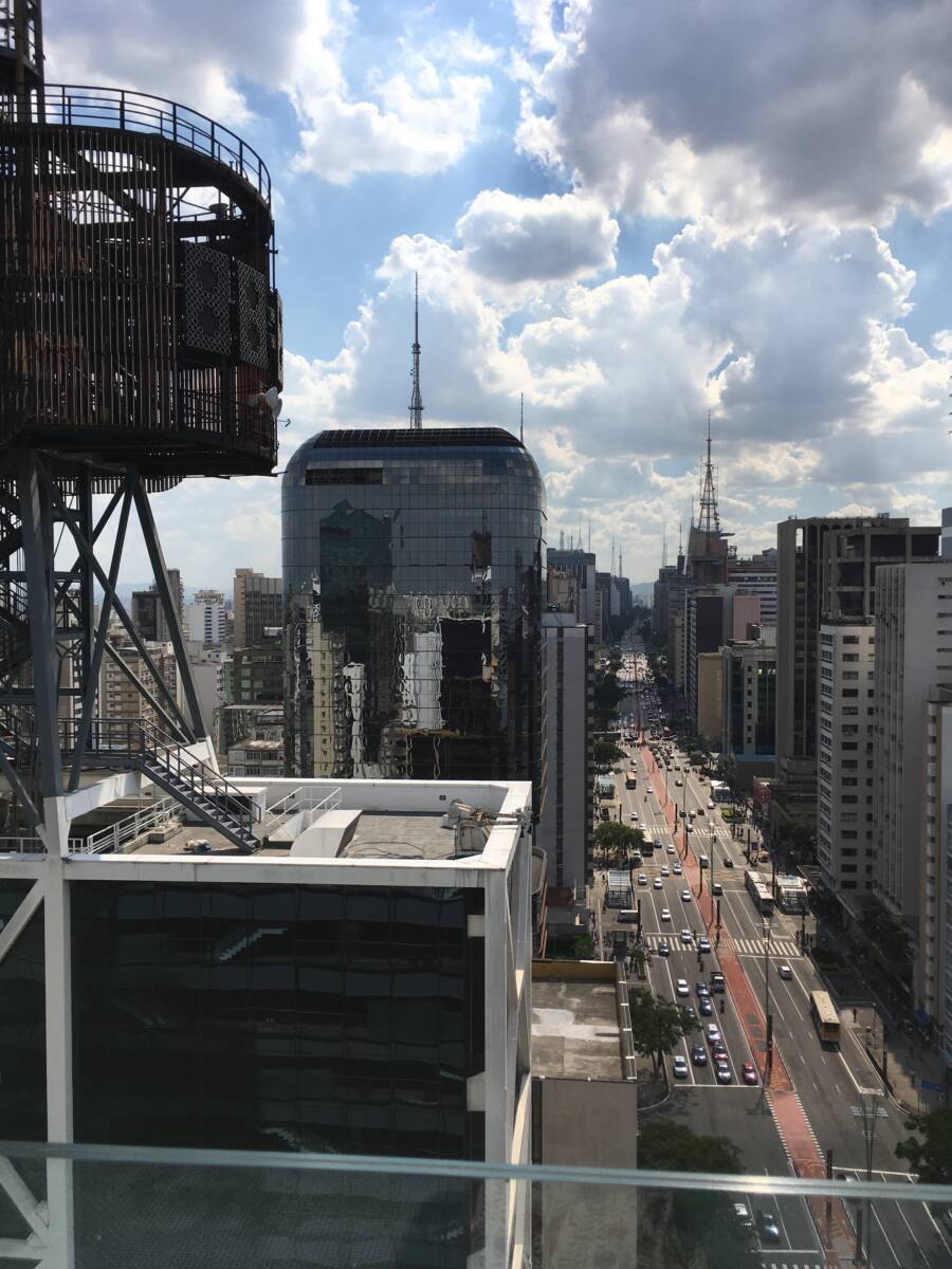 Mirante do Sesc Paulista, com vista para a Avenida Paulista
