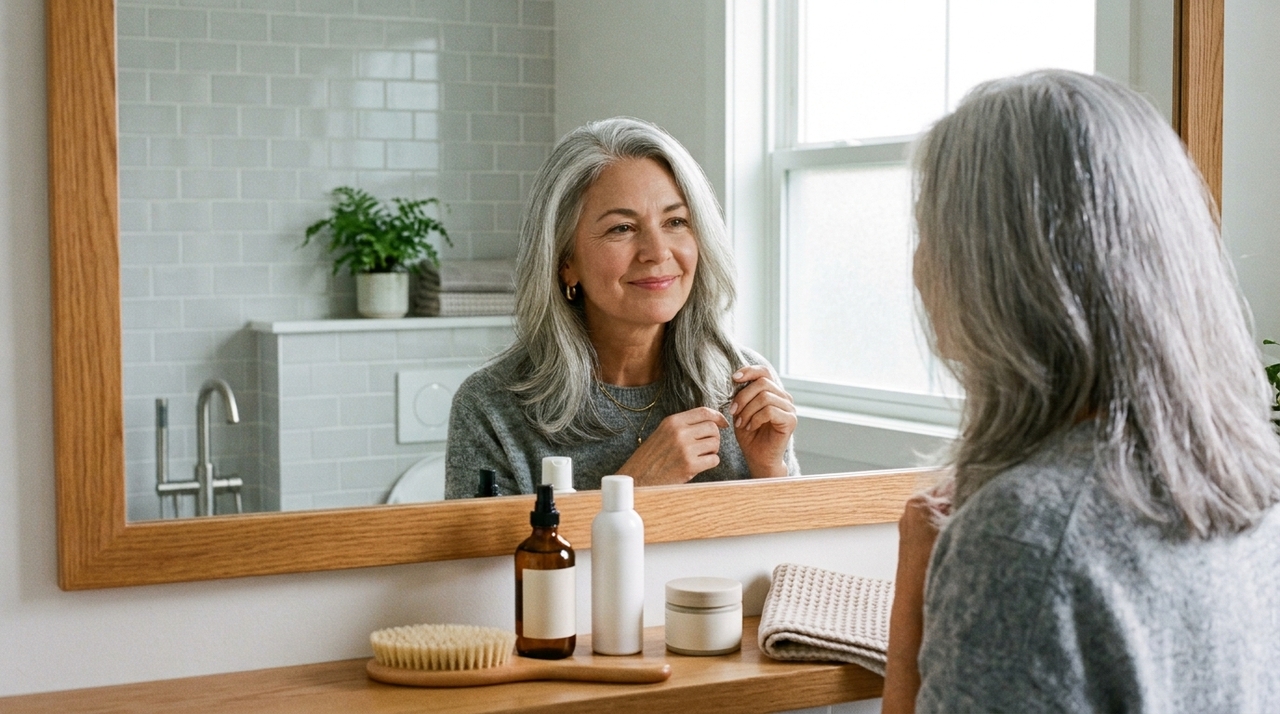 Guia para deixar o cabelo grisalho crescer e cuidar dele naturalmente O período de transição exige paciência, mas pequenas mudanças na rotina ajudam a tornar esse processo mais confortável