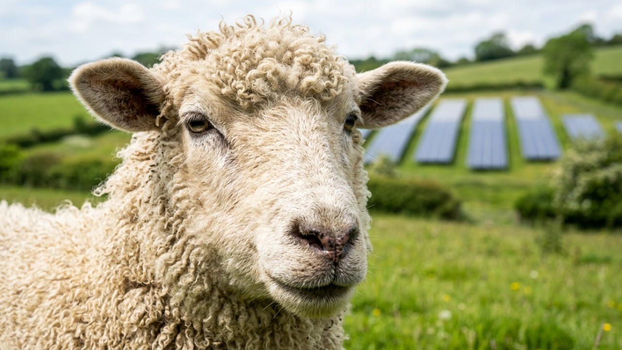 A circulação controlada do rebanho no inverno garante a manutenção da vegetação sem interferir no ciclo de aves e polinizadores. – Imagem gerada por IA