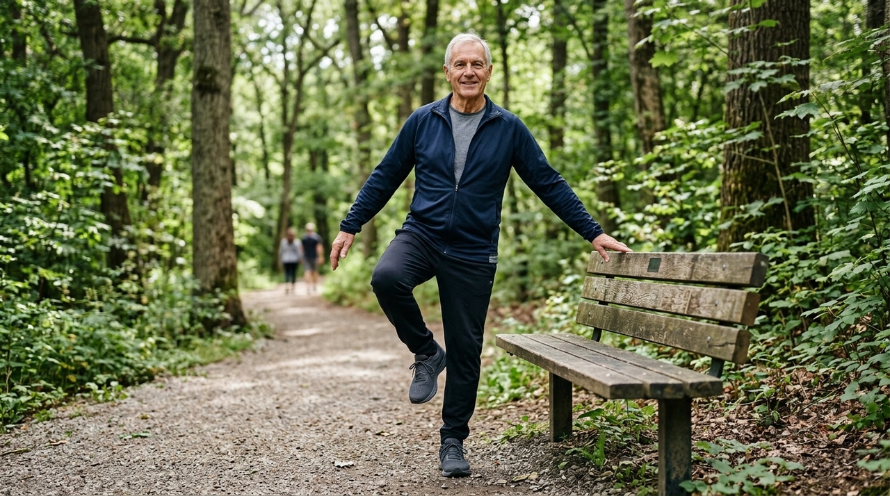 Os treinadores concordam: “Caminhar aos 70 anos é ótimo, mas deve ser combinado com exercícios de equilíbrio para prevenir quedas.” Alguns exercícios simples podem ser associados à caminhada para formar uma rotina completa, focada em equilíbrio e segurança.