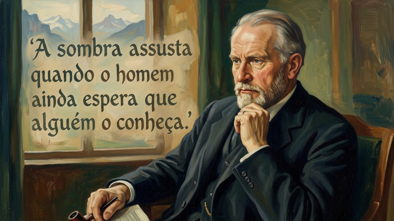 Encarar a própria sombra e integrar os traços reprimidos é o primeiro passo para o verdadeiro autoconhecimento. – Imagem gerada por IA