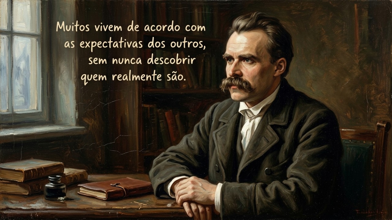 O resgate do legado original de Nietzsche demonstra a importância de defender a verdade histórica contra as manipulações impostas pela sociedade. – Imagem gerada por IA