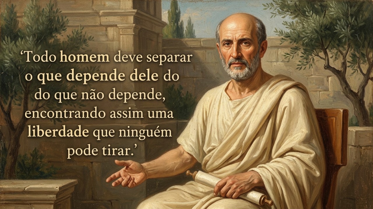 O estoicismo prático nos ensina a separar o que podemos alterar daquilo que foge do nosso comando para alcançar a verdadeira liberdade interior. – Imagem gerada por IA