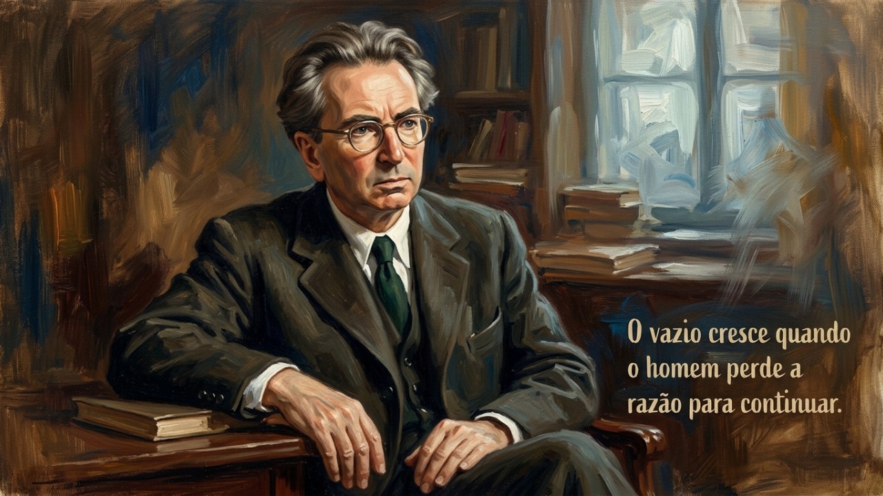 A verdadeira liberdade interior reside na capacidade de escolher a própria atitude e encontrar sentido diante do sofrimento inevitável. – Imagem gerada por IA
