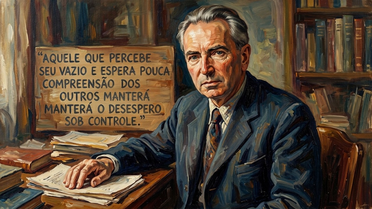 A busca por um propósito autêntico é o principal motor para superar o vazio existencial. – Imagem gerada por IA