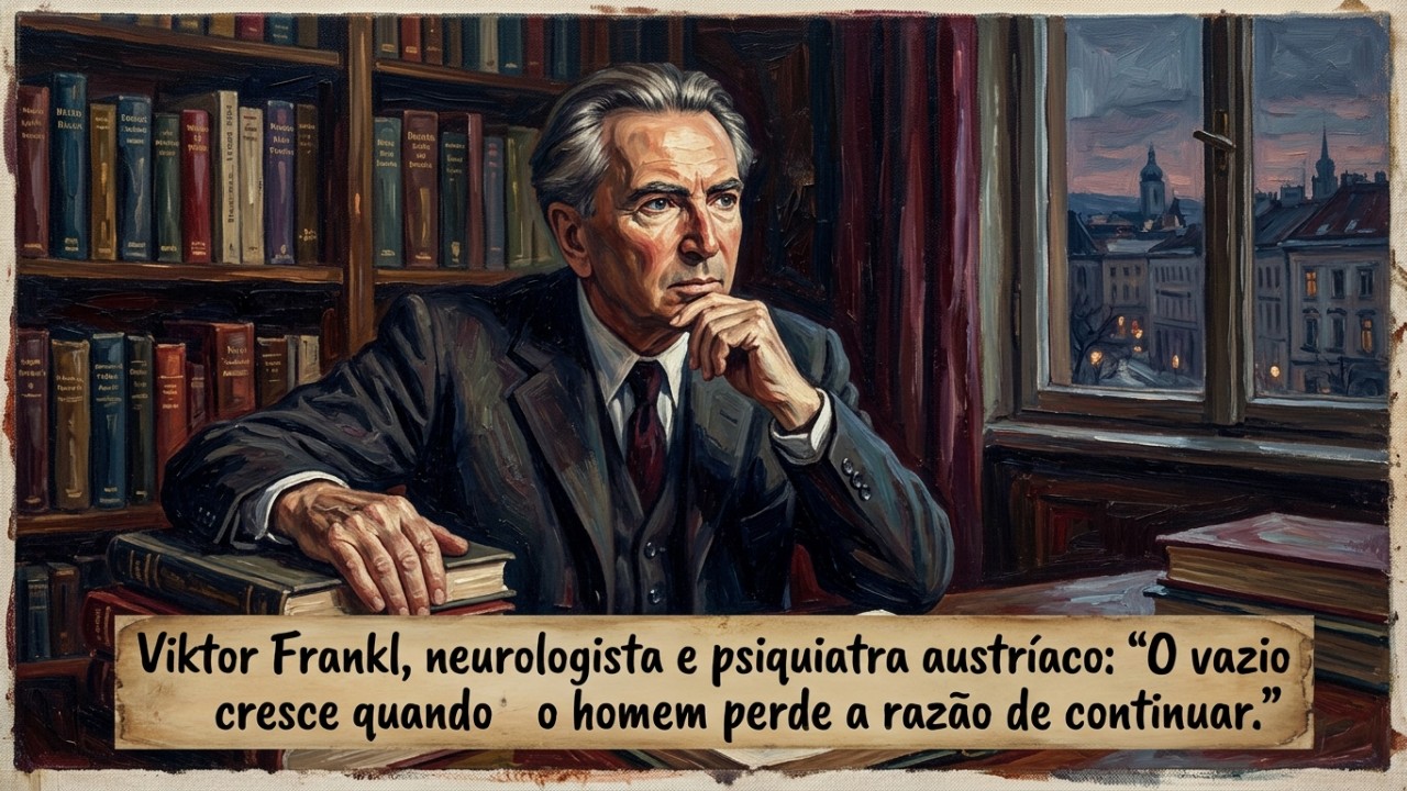 A busca por um propósito sólido afasta o vazio existencial e sustenta a existência humana mesmo diante das piores crises. – Imagem gerada por IA
