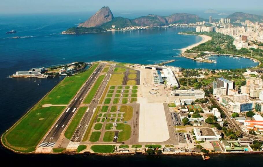 Brasil coloca 9 aeroportos entre os 20 melhores do mundo, segundo AirHelp Vista do Aeroporto Santos Dumont, no Rio de Janeiro
