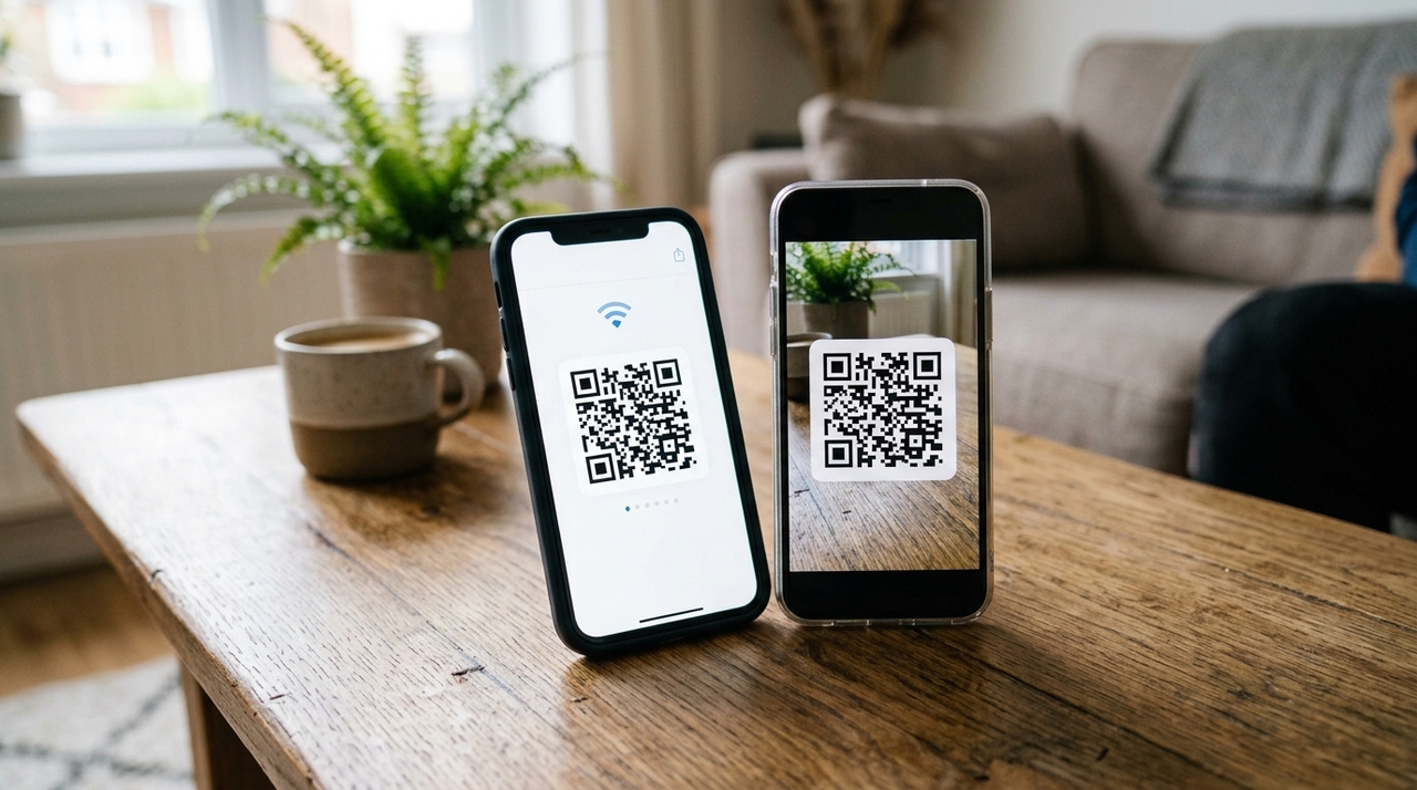 Muitos roteadores modernos trazem um QR Code impresso na etiqueta do aparelho ou no aplicativo de gerenciamento da internet