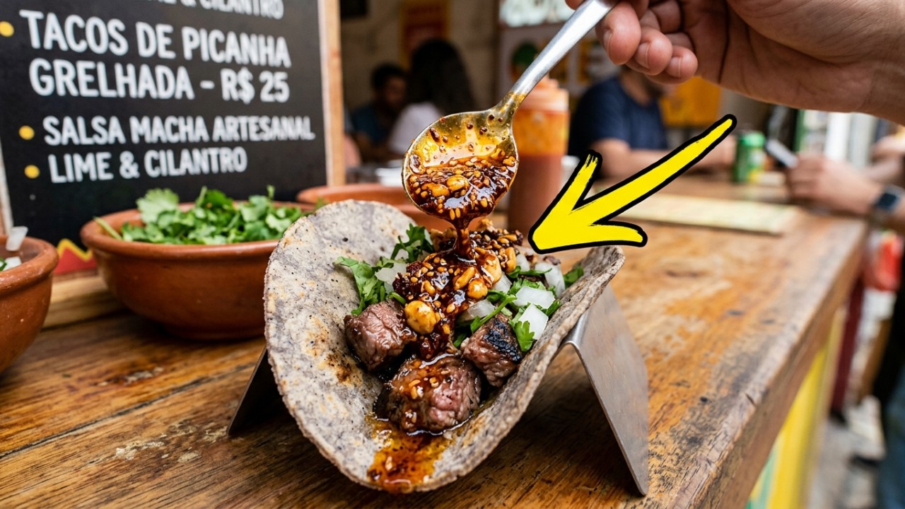 O molho que antes era mexicano agora vem para o Brasil trazendo picância para os encontros e sabor para sua mesa O cozimento lento do alho e a tostagem controlada das pimentas garantem o equilíbrio perfeito para elevar o nível de qualquer churrasco. – Imagem gerada por IA