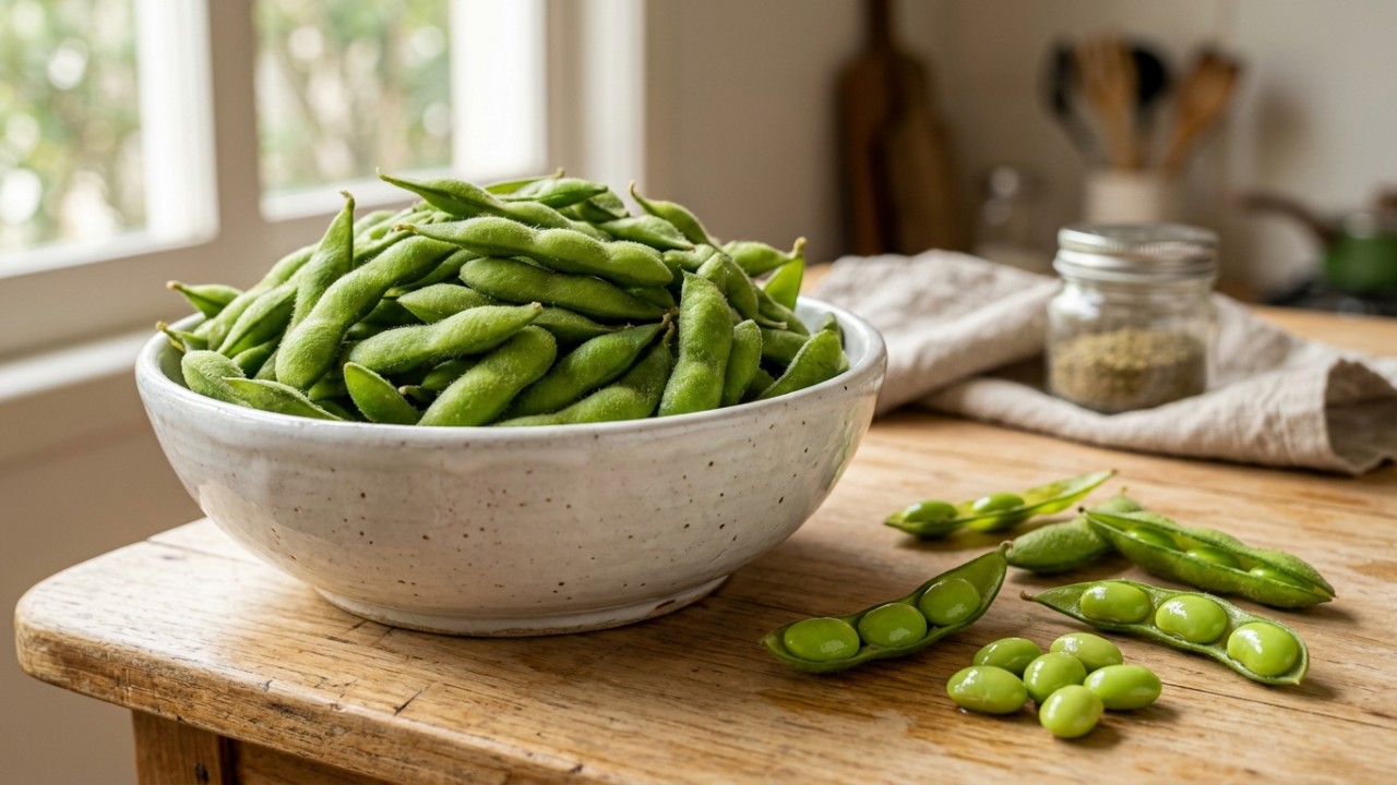 Uma colher por dia pode fazer diferença: veja o que acontece ao incluir a soja na alimentação Inovações no campo trazem a soja verde como opção saborosa e saudável para receitas rápidas no cotidiano. – Imagem gerada por IA