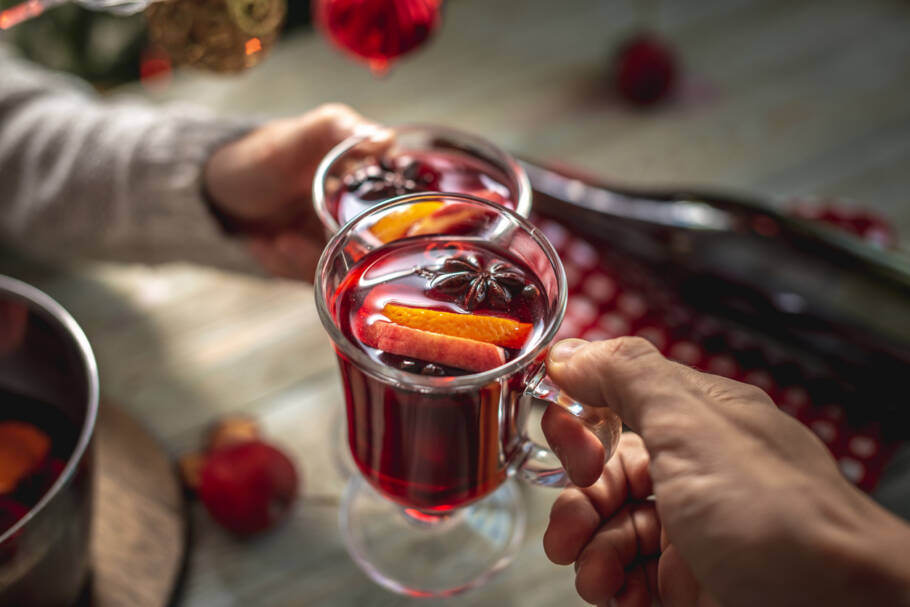 Vinho quente com muito sabor e aroma