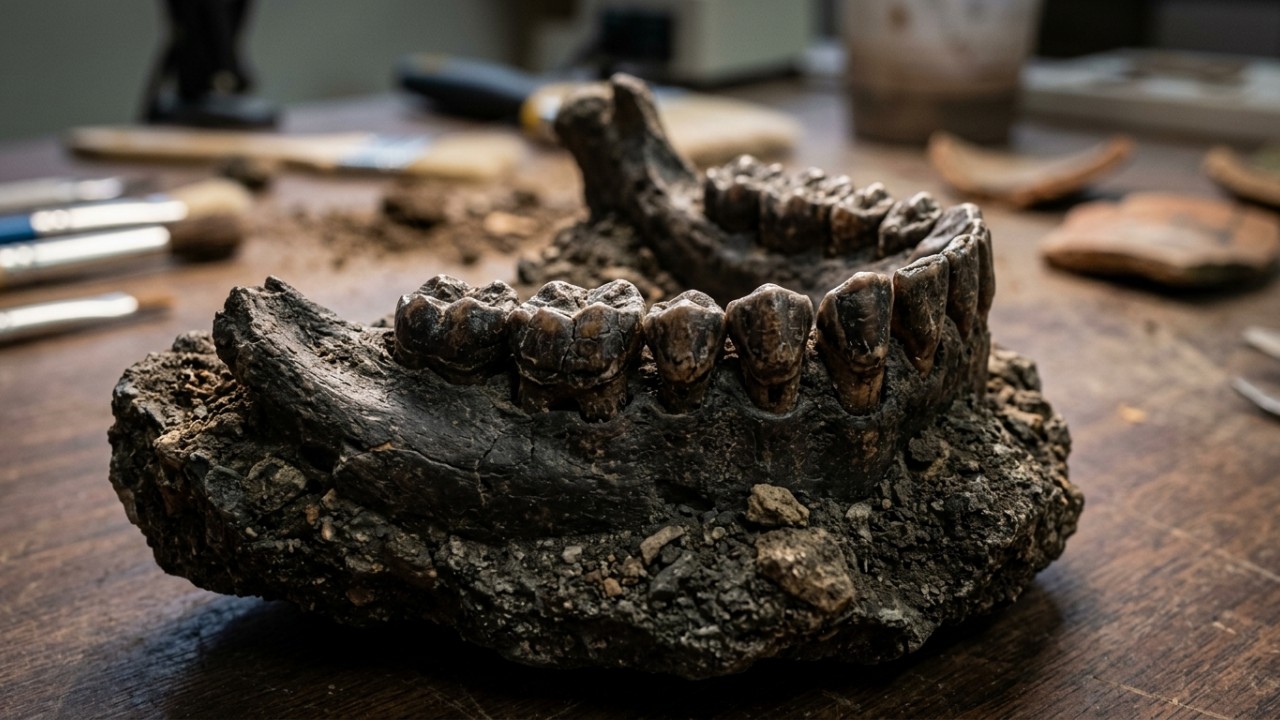 A presença exclusiva de esqueletos femininos nas cavernas desafia as hipóteses anteriores sobre a organização social do Homo naledi. – Imagem gerada por IA