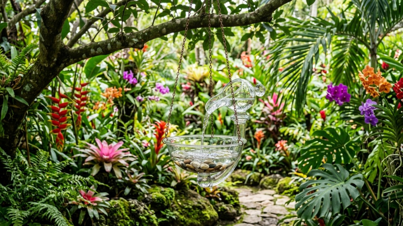 A presença de beija-flores em seu jardim sinaliza um ecossistema equilibrado e cheio de energia positiva. – Imagem gerada por IA