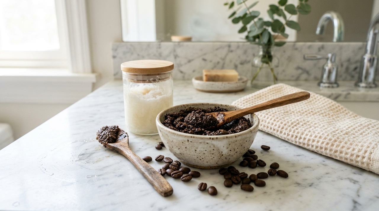 O segredo simples com borra de café e óleo de coco que deixa a pele das pernas mais macia sem o impacto de microplásticos presentes em alguns cosméticos A borra de café é conhecida por sua textura granulada, que promove uma esfoliação física suave quando aplicada com movimentos delicados.