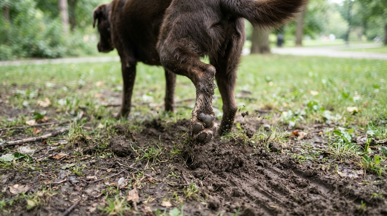 Os cães possuem glândulas produtoras de odor nas almofadas e entre os dedos.