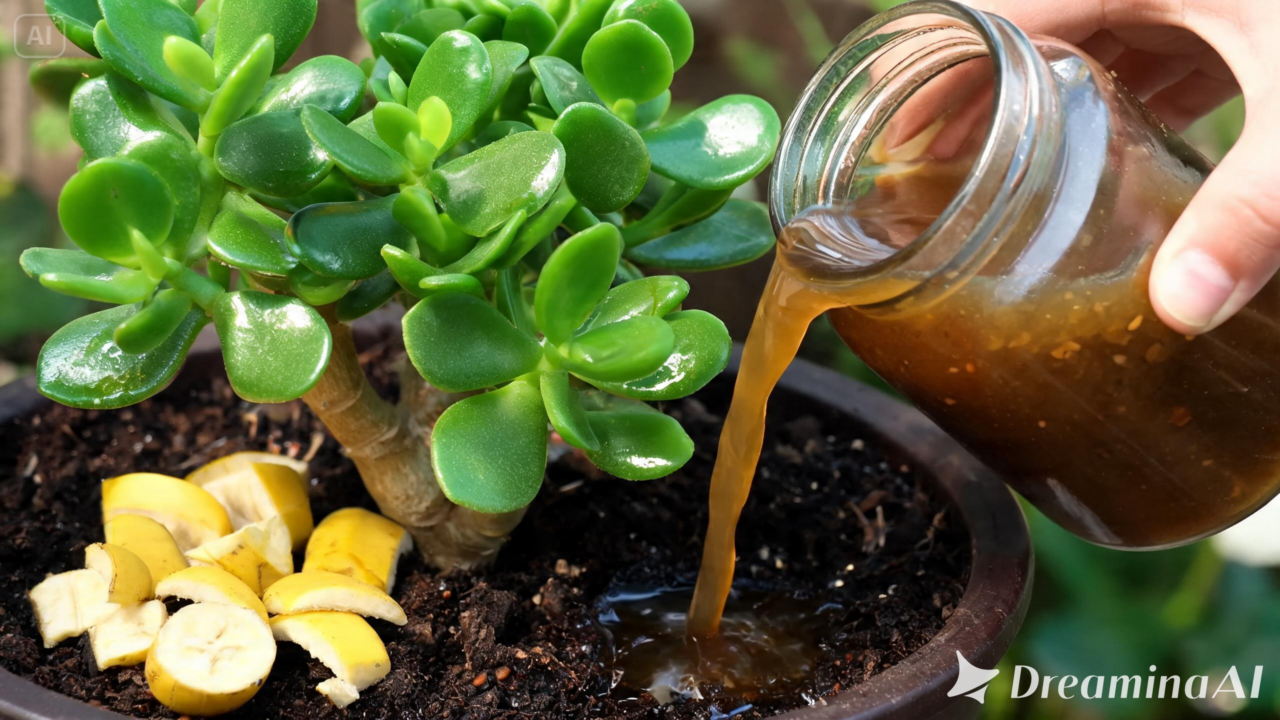 Aprenda como reaproveitar casca de banana na árvore de jade e descubra os benefícios desse adubo natural para a suculenta.