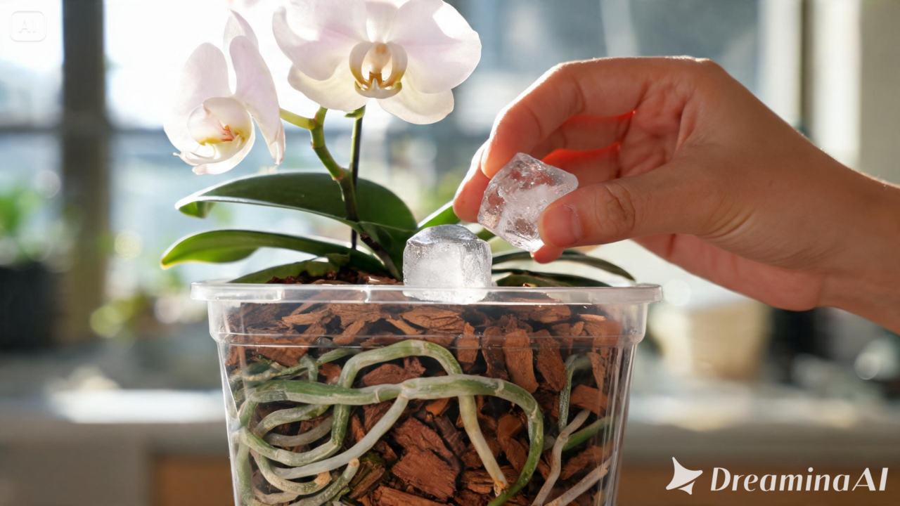 Entenda como funciona a rega de orquídeas com gelo e saiba em quais situações ela pode ser uma alternativa prática.